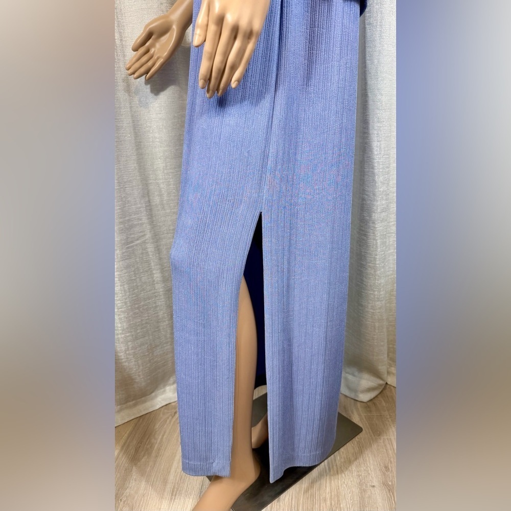 💜 Alex Evenings 2-Piece Lavender Blue Shimmer Set – Size 14 Petite - Picture 7 of 9